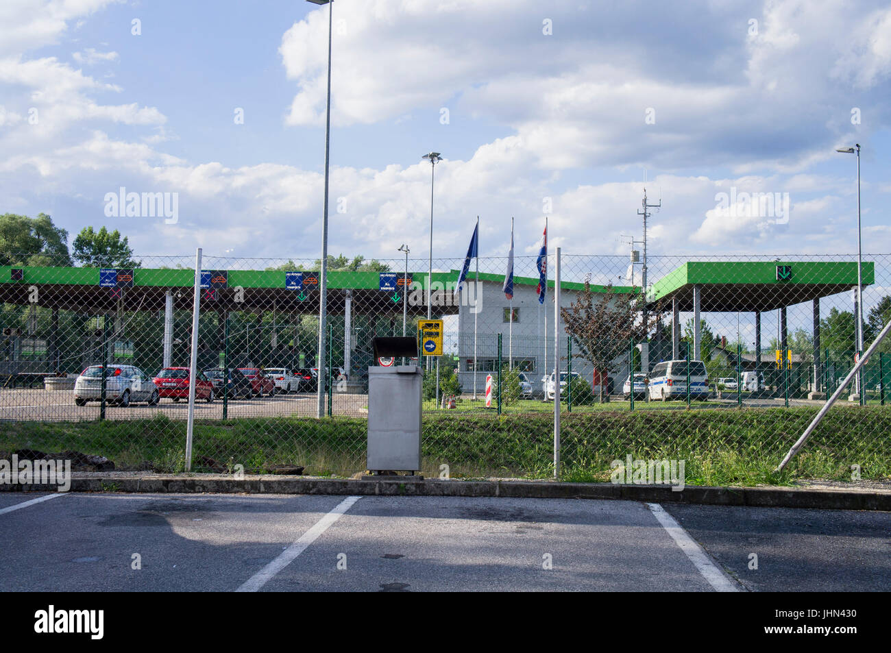Cakovec/Lendava border crossing Croatia - Slovenia, HR-SLO Stock Photo