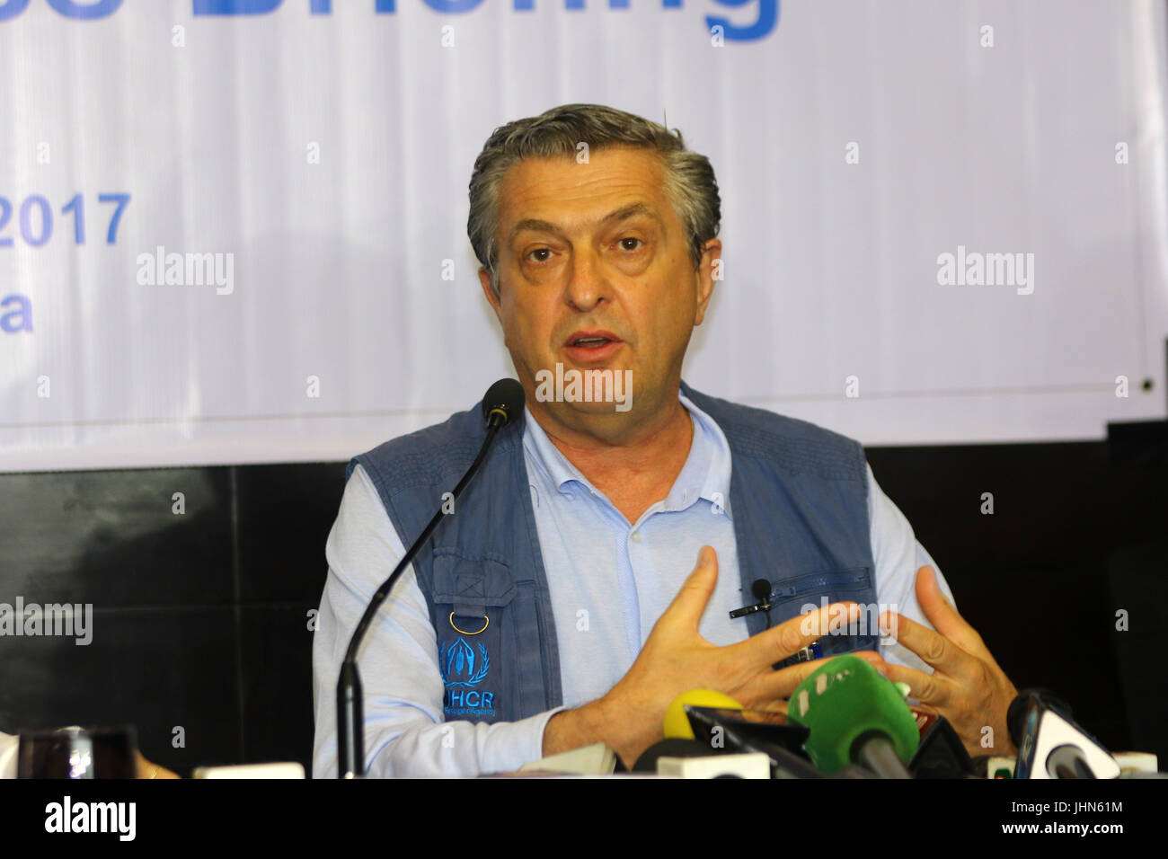 United Nations High Commissioner for Refugees Filippo Grandi speaks at ...