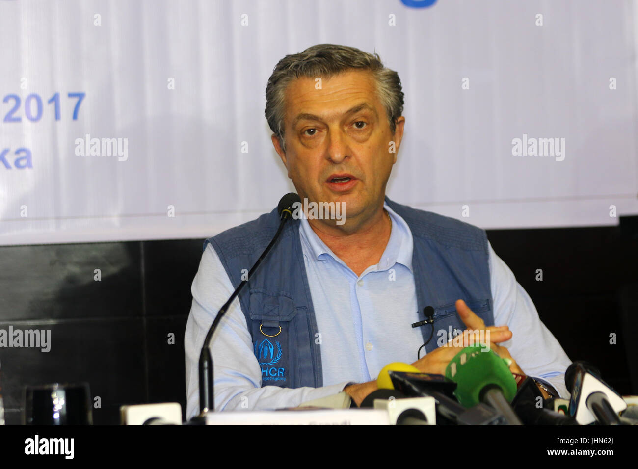 United Nations High Commissioner for Refugees Filippo Grandi speaks at ...