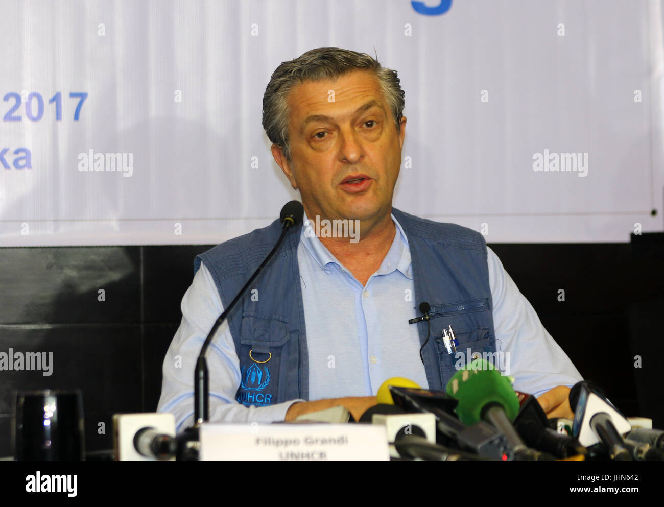 United Nations High Commissioner for Refugees Filippo Grandi speaks at ...