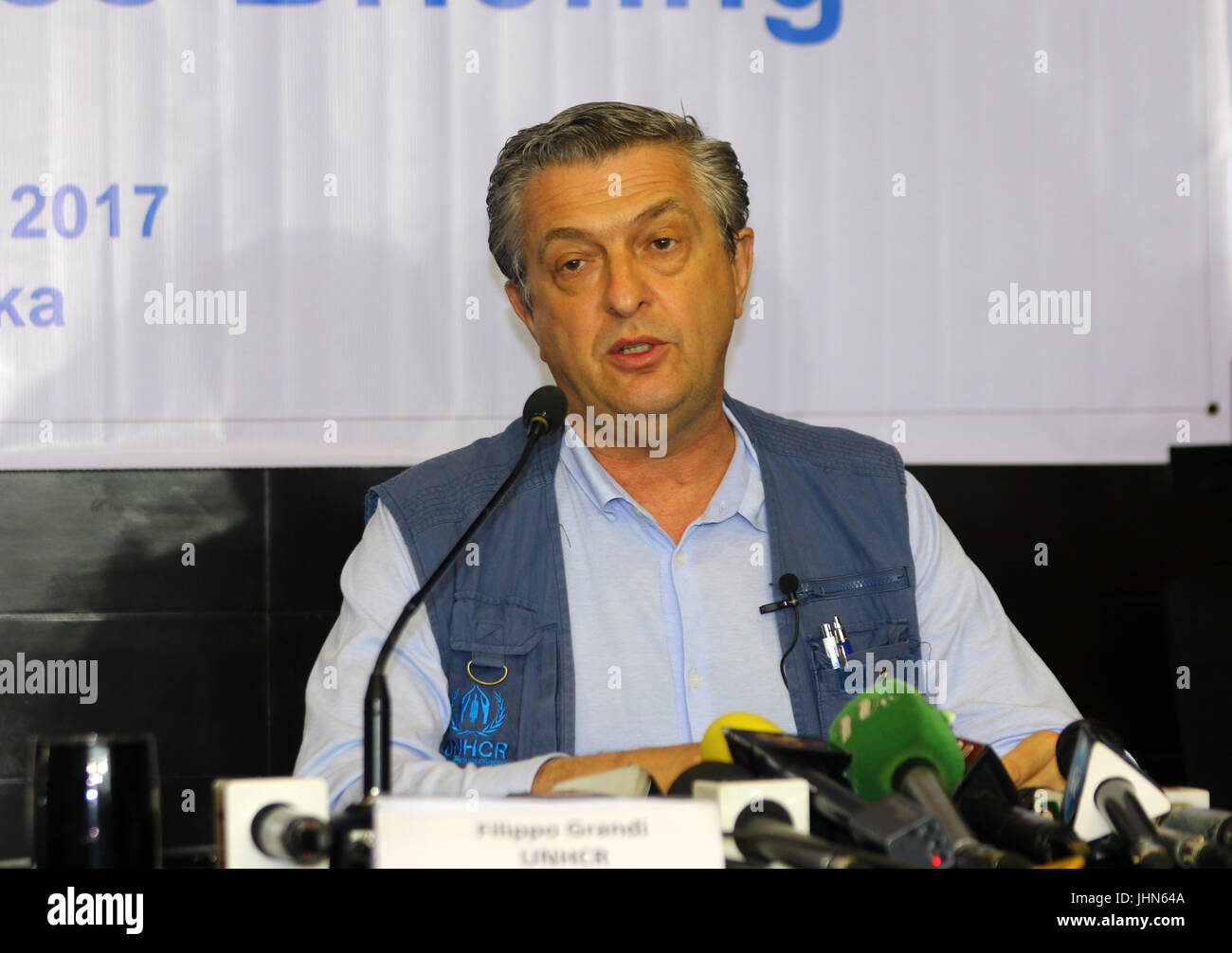 United Nations High Commissioner for Refugees Filippo Grandi speaks at ...
