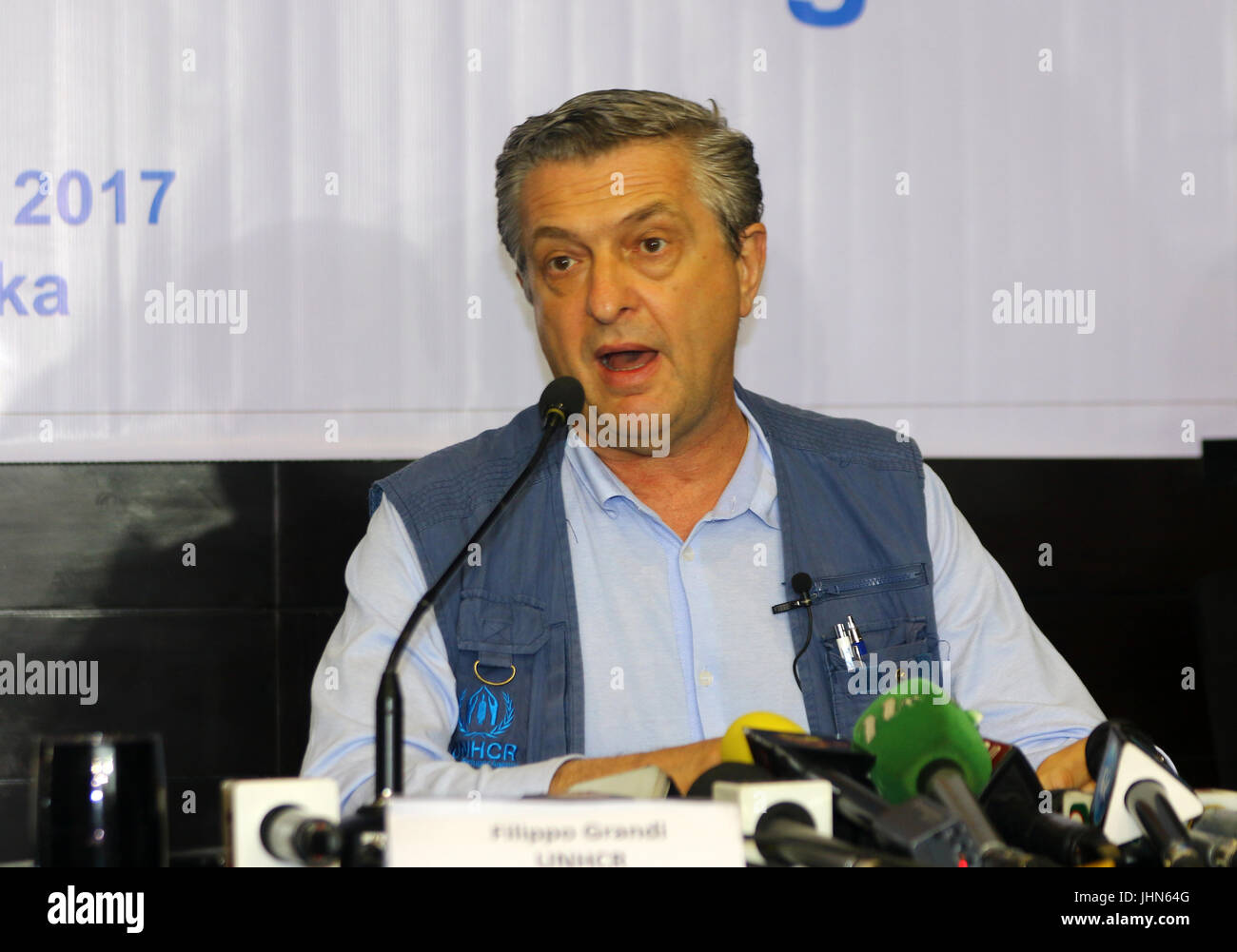 United Nations High Commissioner for Refugees Filippo Grandi speaks at ...