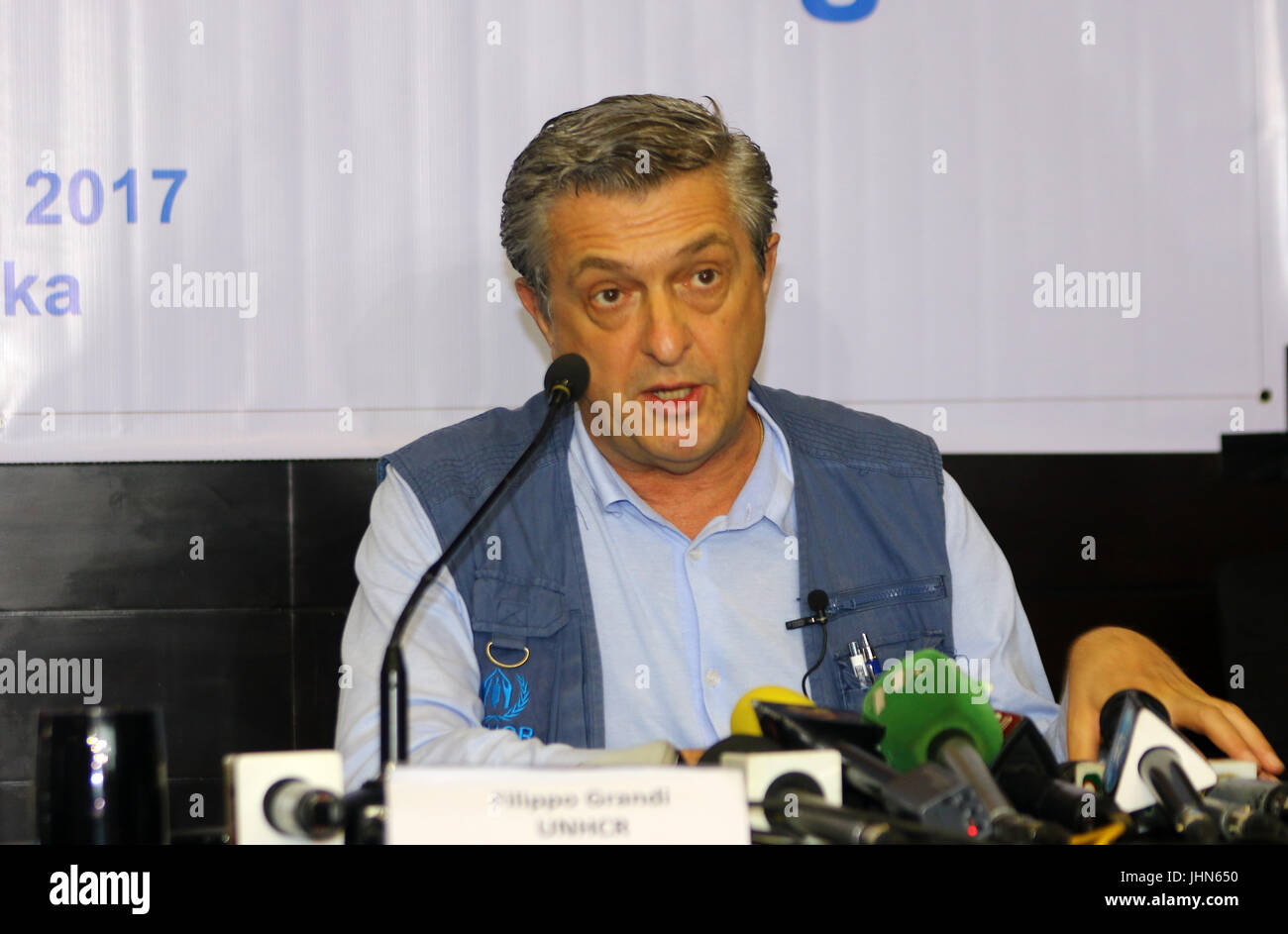 United Nations High Commissioner for Refugees Filippo Grandi speaks at ...