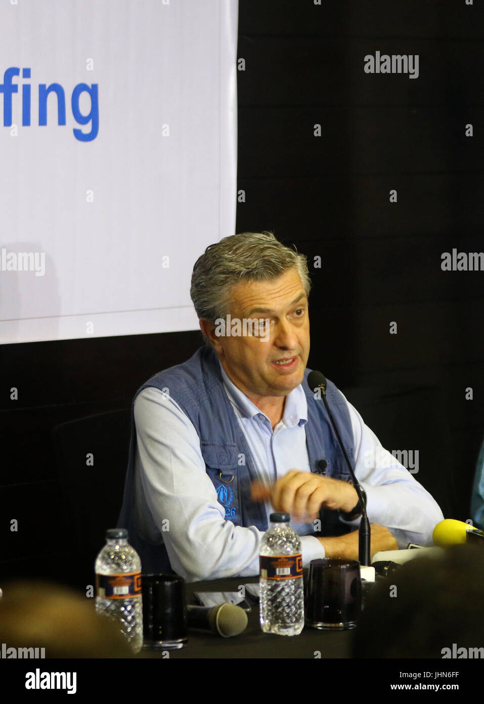 United Nations High Commissioner for Refugees Filippo Grandi speaks at ...