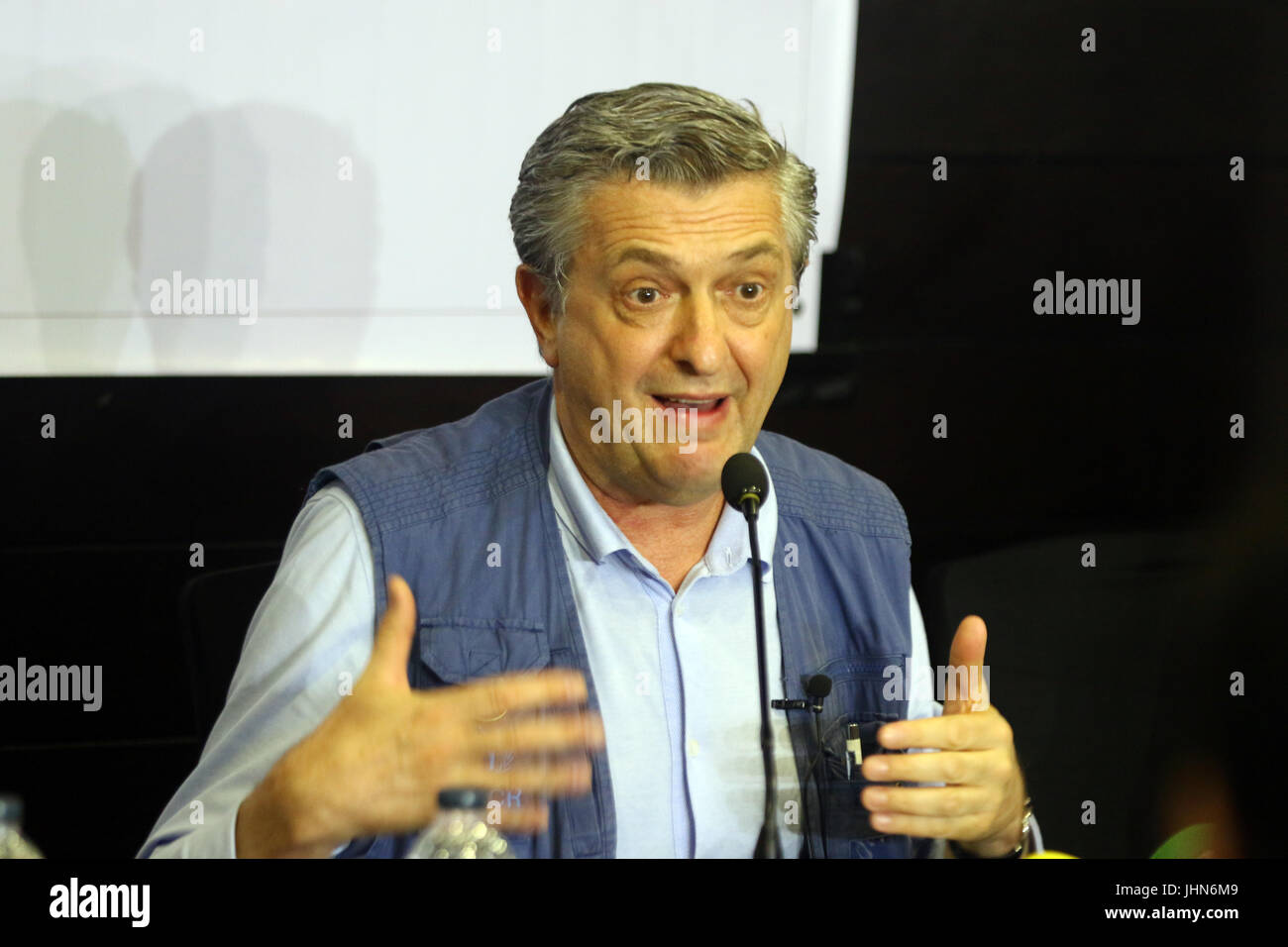 United Nations High Commissioner for Refugees Filippo Grandi speaks at ...