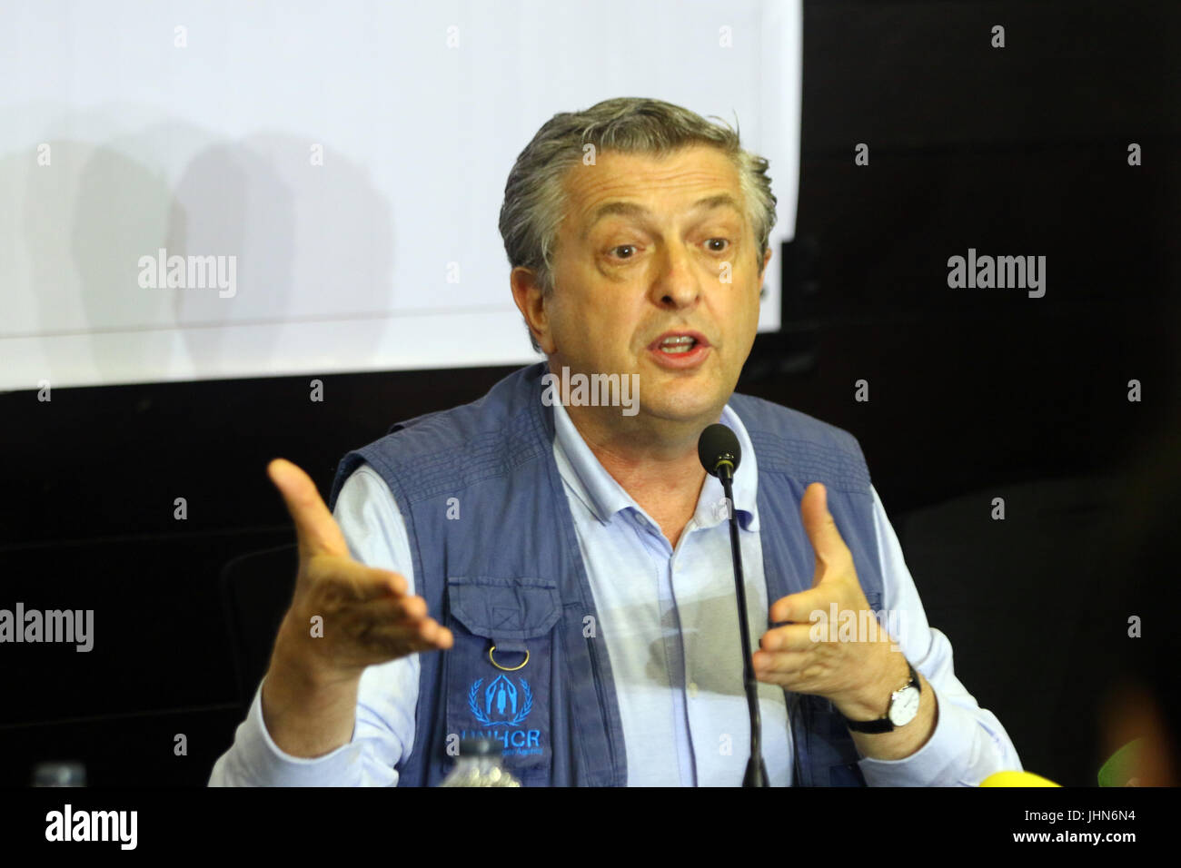United Nations High Commissioner for Refugees Filippo Grandi speaks at ...