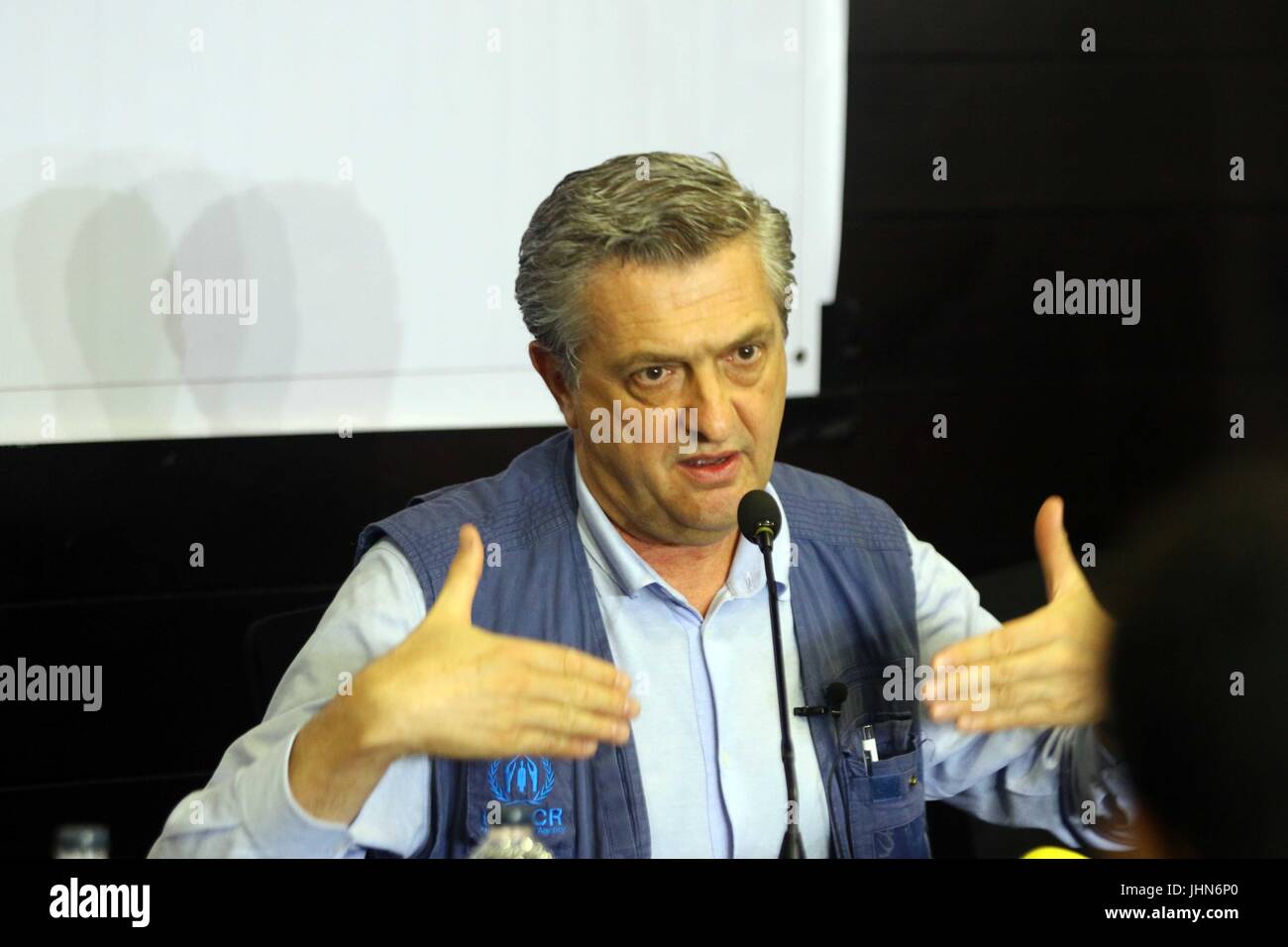 United Nations High Commissioner for Refugees Filippo Grandi speaks at ...