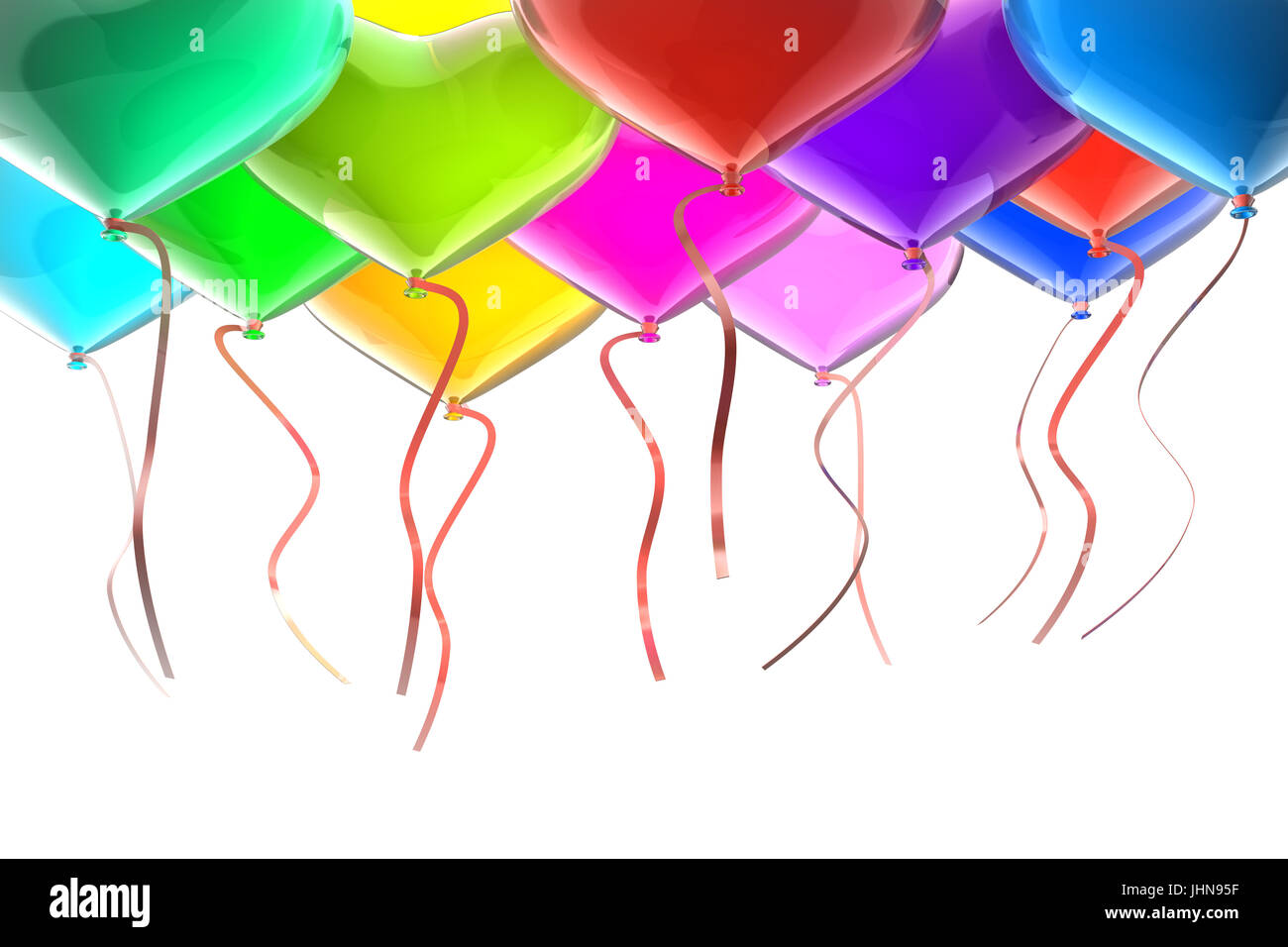 Balloons with ribbons Stock Photo Alamy