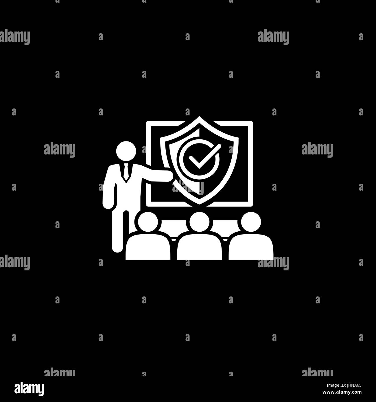 Security Briefing Icon. Business Concept. Stock Vector