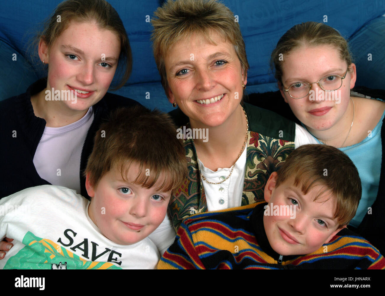 Dr.Trina England with her 4 children Stock Photo - Alamy
