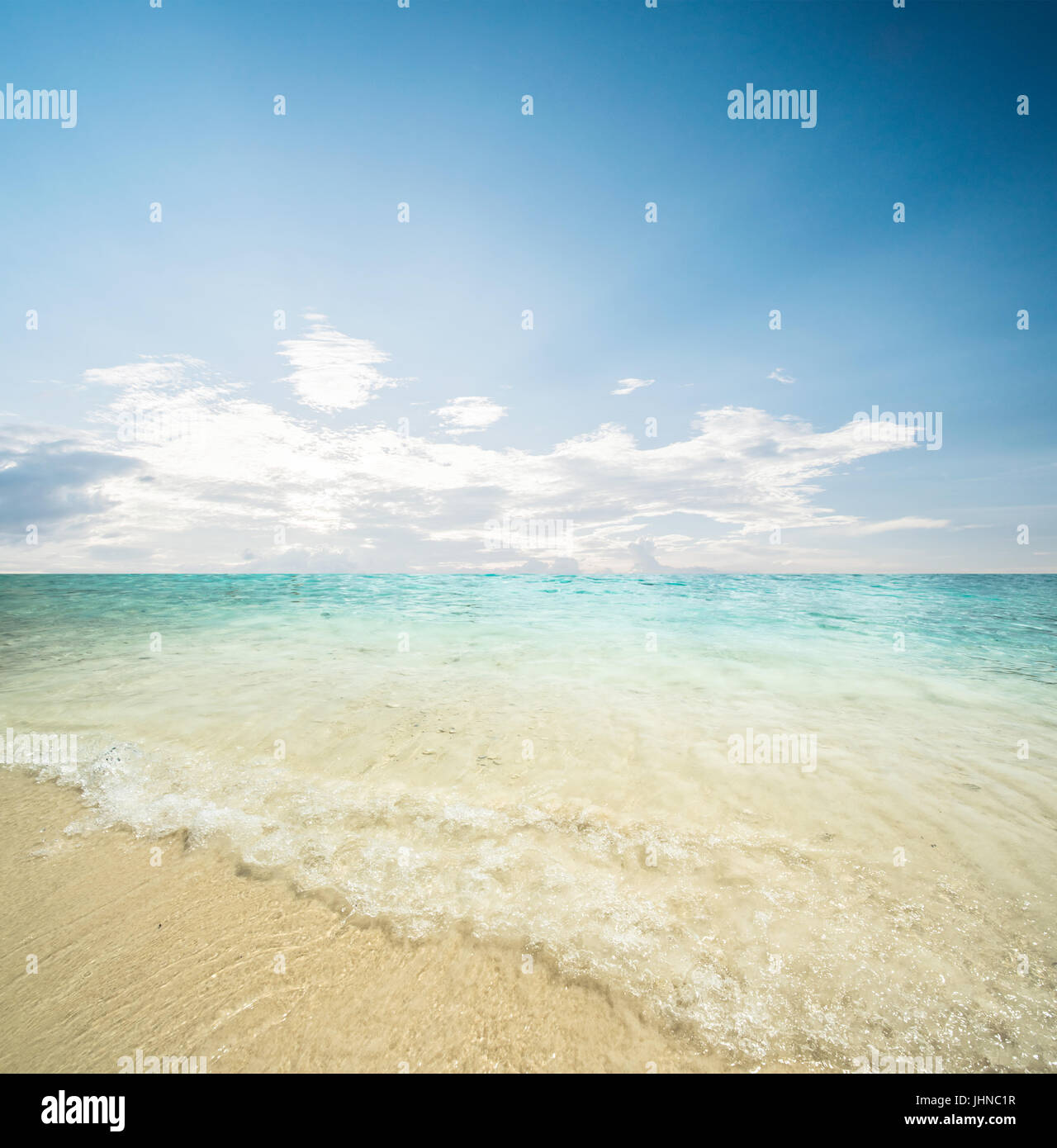 Idyllic beach and sea Stock Photo