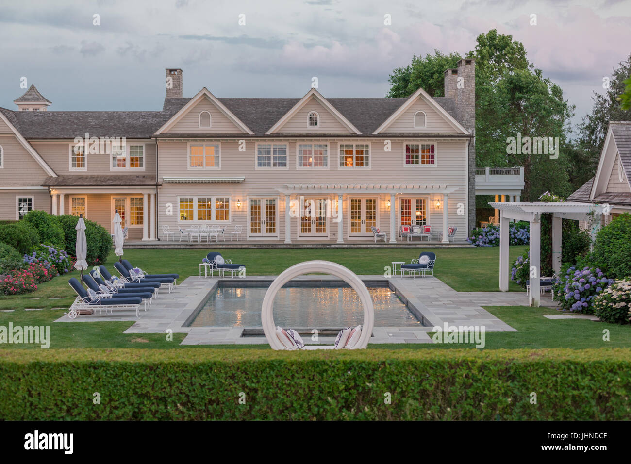 a beautiful bridgehampton estate with pool in bridgehampton, ny Stock