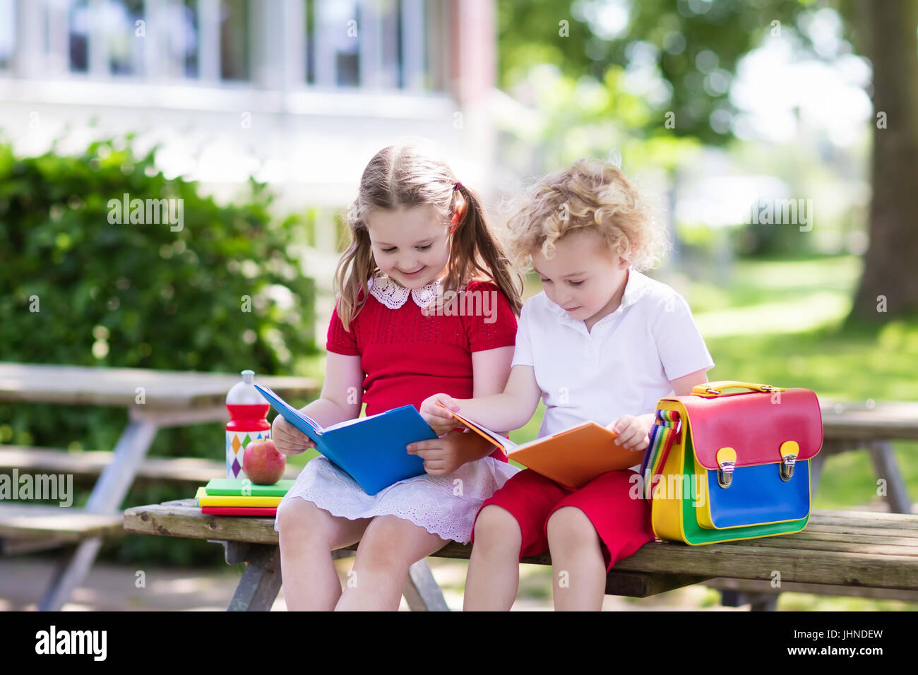 Children go back to school. Start of new school year after summer ...