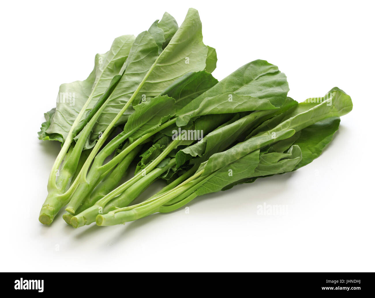 chinese kale, chinese broccoli isolated on white background Stock Photo