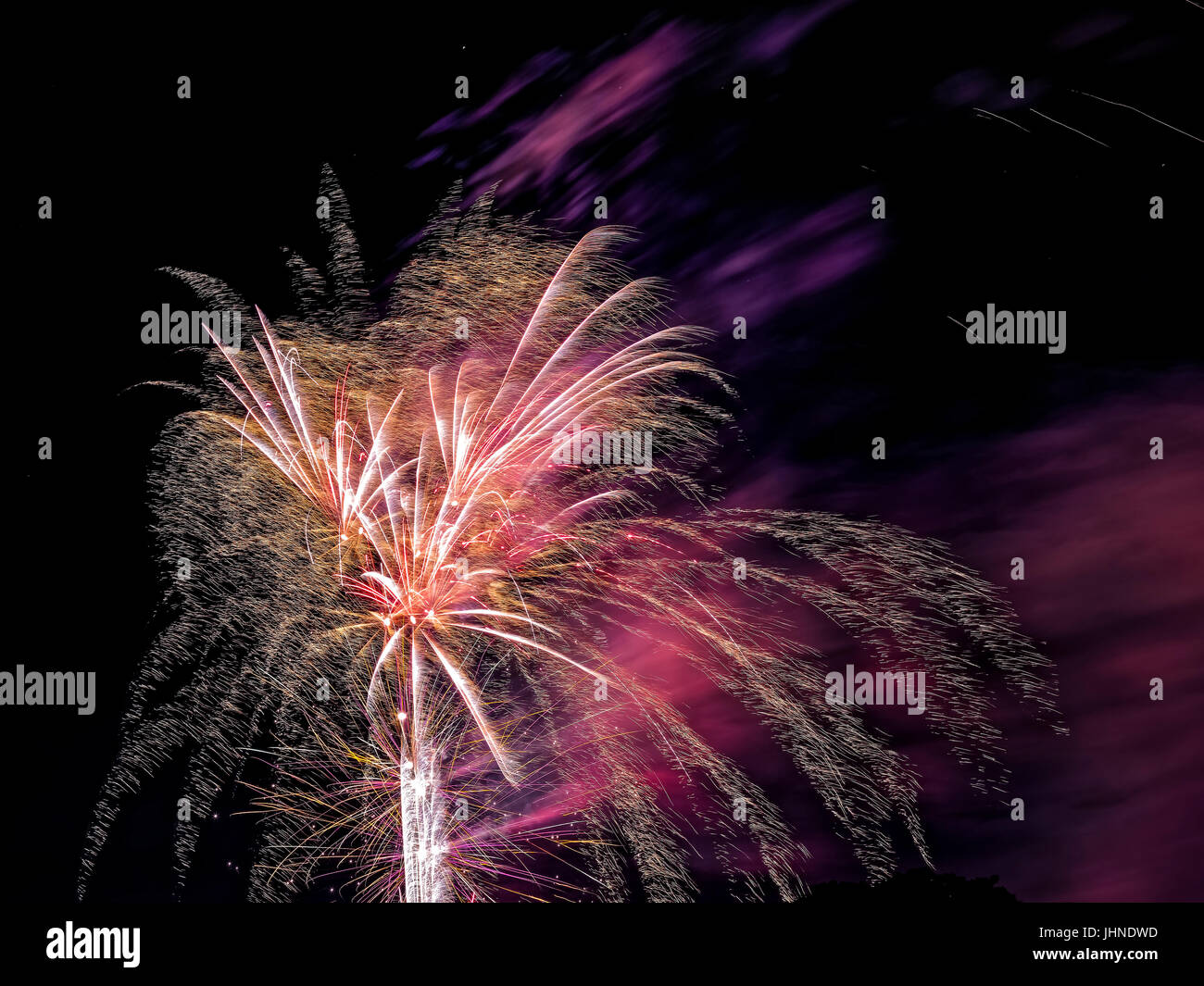4th of July Fireworks. Miami. Florida. USA Stock Photo Alamy