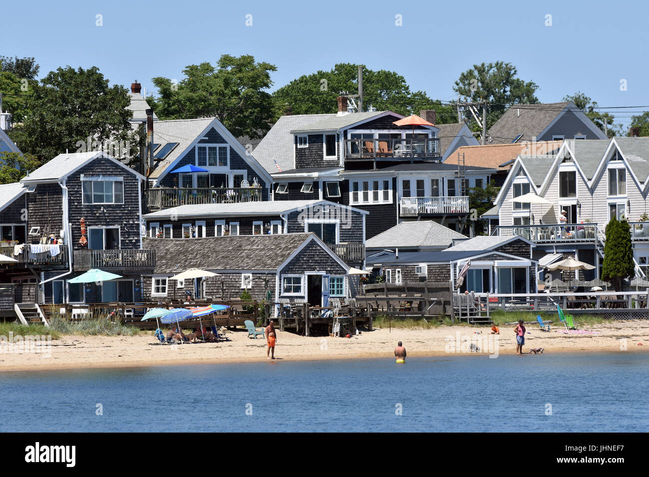 The waterfront of Provincetown, MA - on Cape Cod Stock Photo
