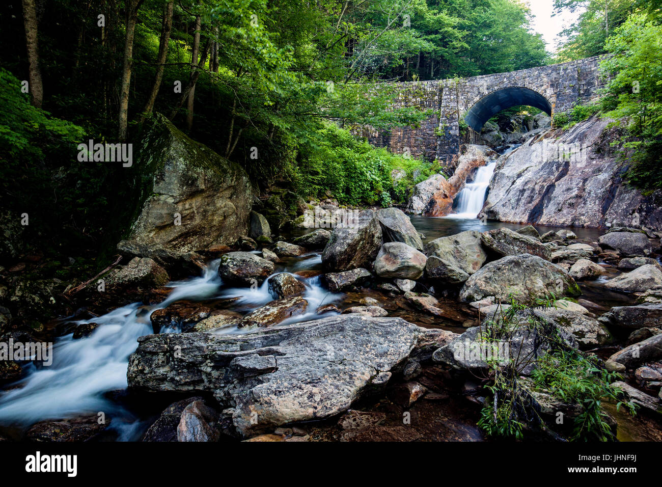 Sunburst Falls Pisgah National Forest near Brevard, North Carolina