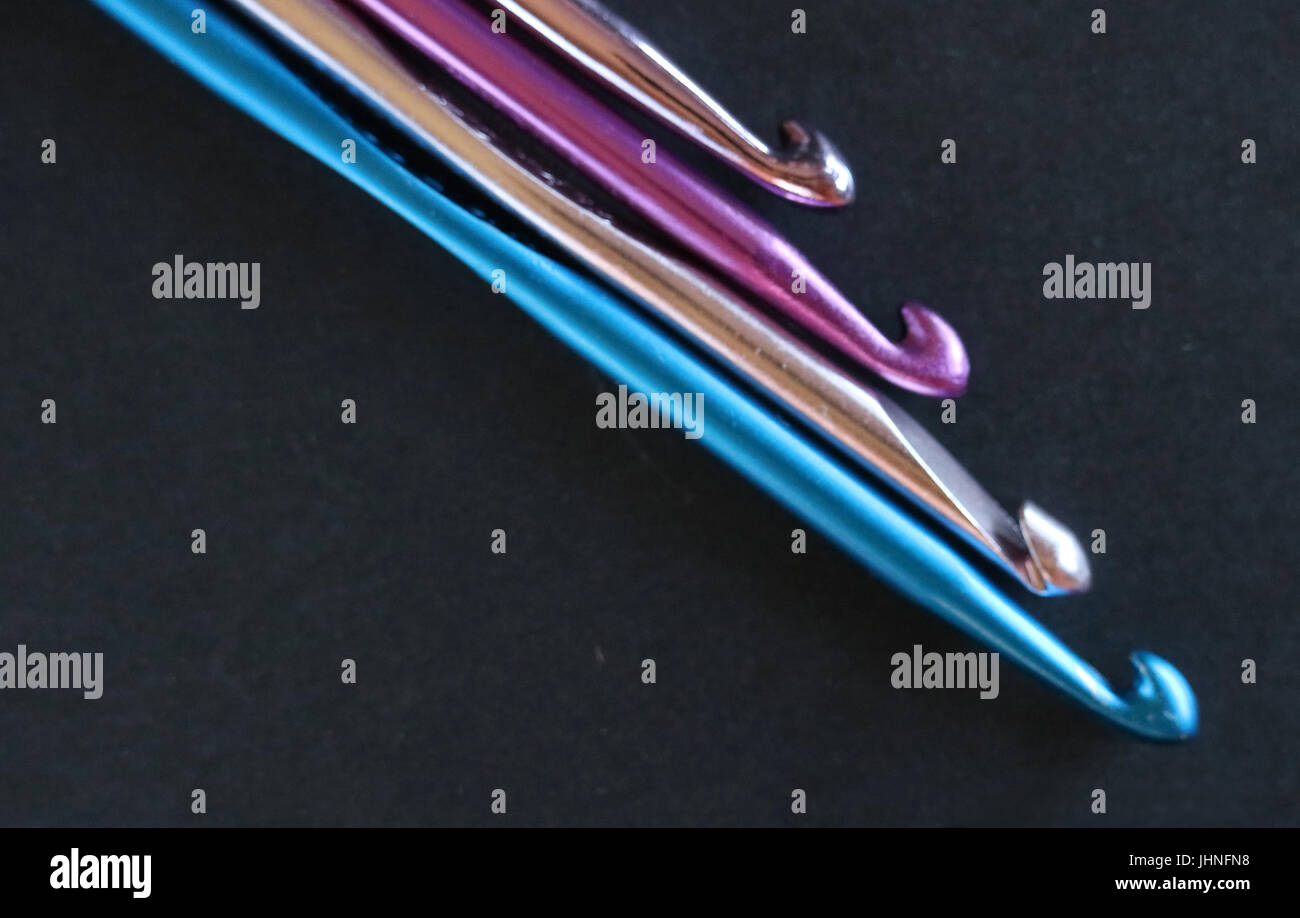 Different size of crochet needle Stock Photo Alamy
