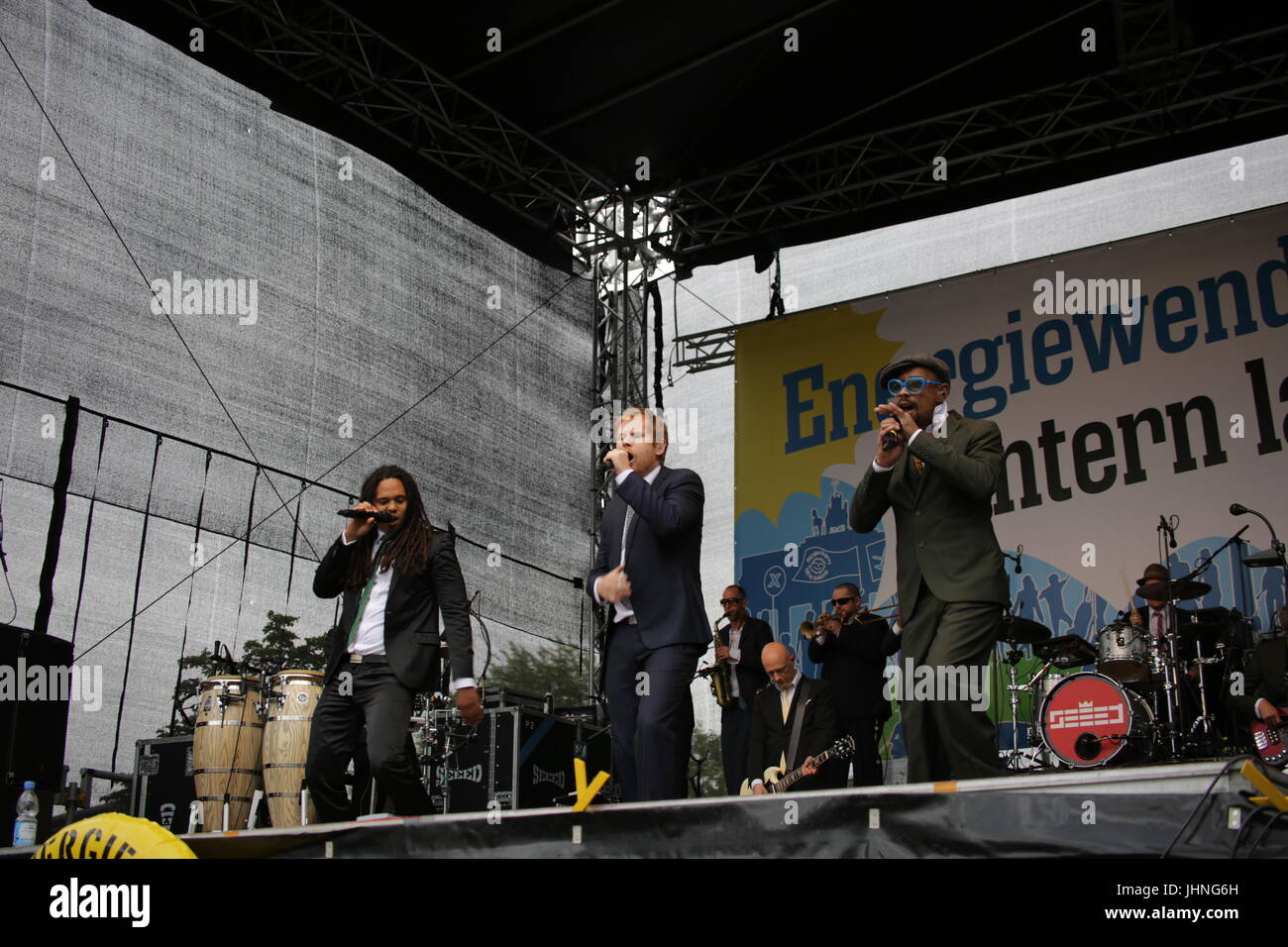 Band Seeed live on stage during Energeiwende rally Stock Photo - Alamy
