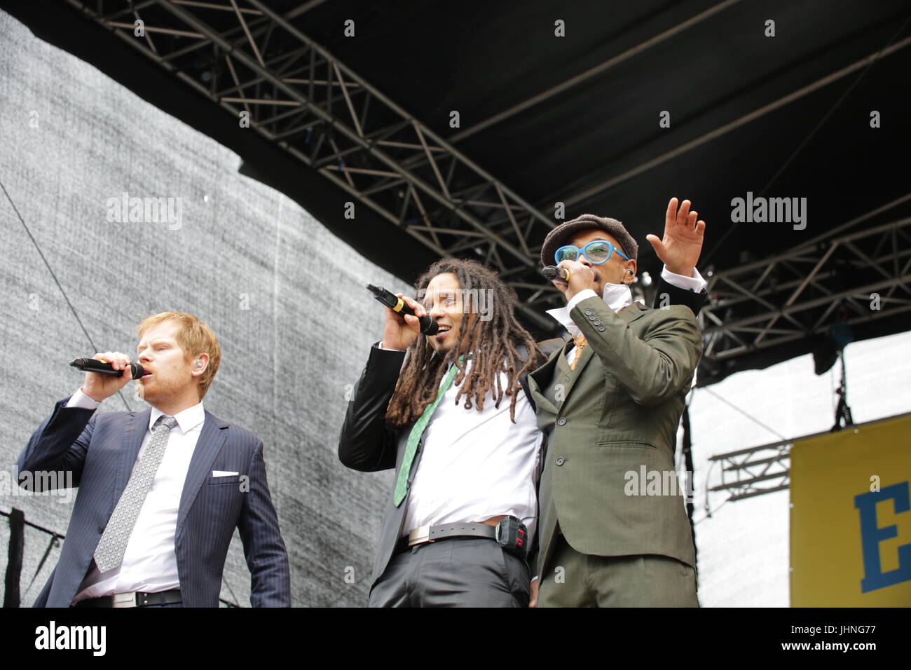 Band Seeed live on stage during Energeiwende rally Stock Photo - Alamy