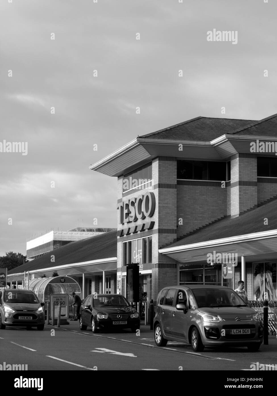 Tesco facade Black and White Stock Photos & Images Alamy