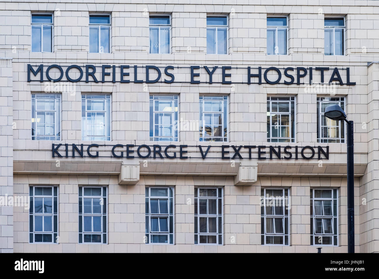 Moorfields Eye Hospital is a specialist NHS eye hospital on City Road, Borough of Islington, London, England, U.K. Stock Photo