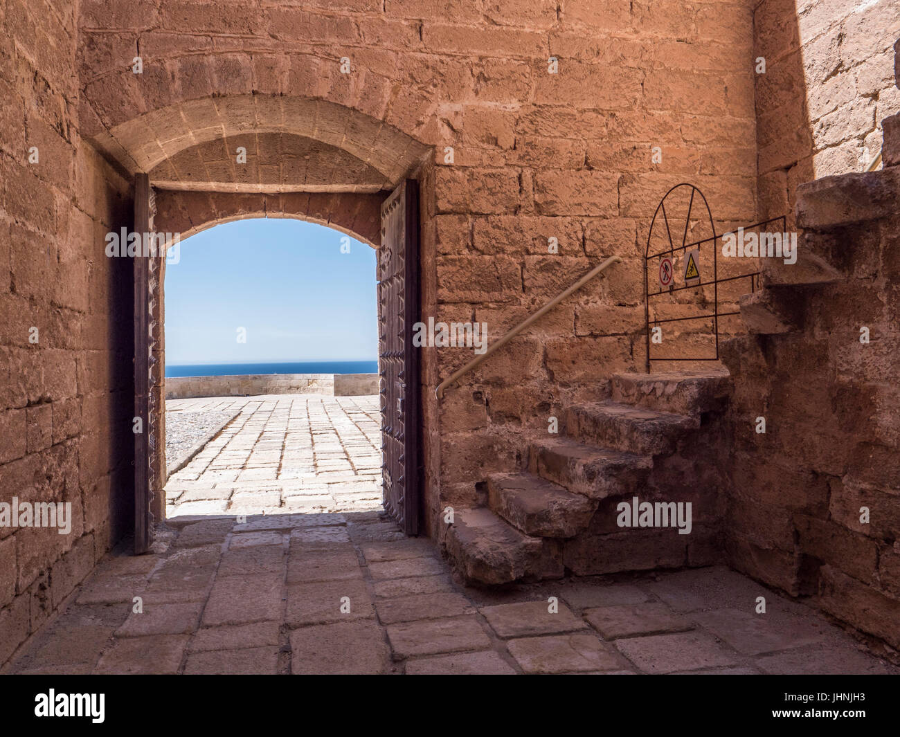 Interior of the Moorish fortress alcazaba in Almeria, Andalucia, Spain Stock Photo