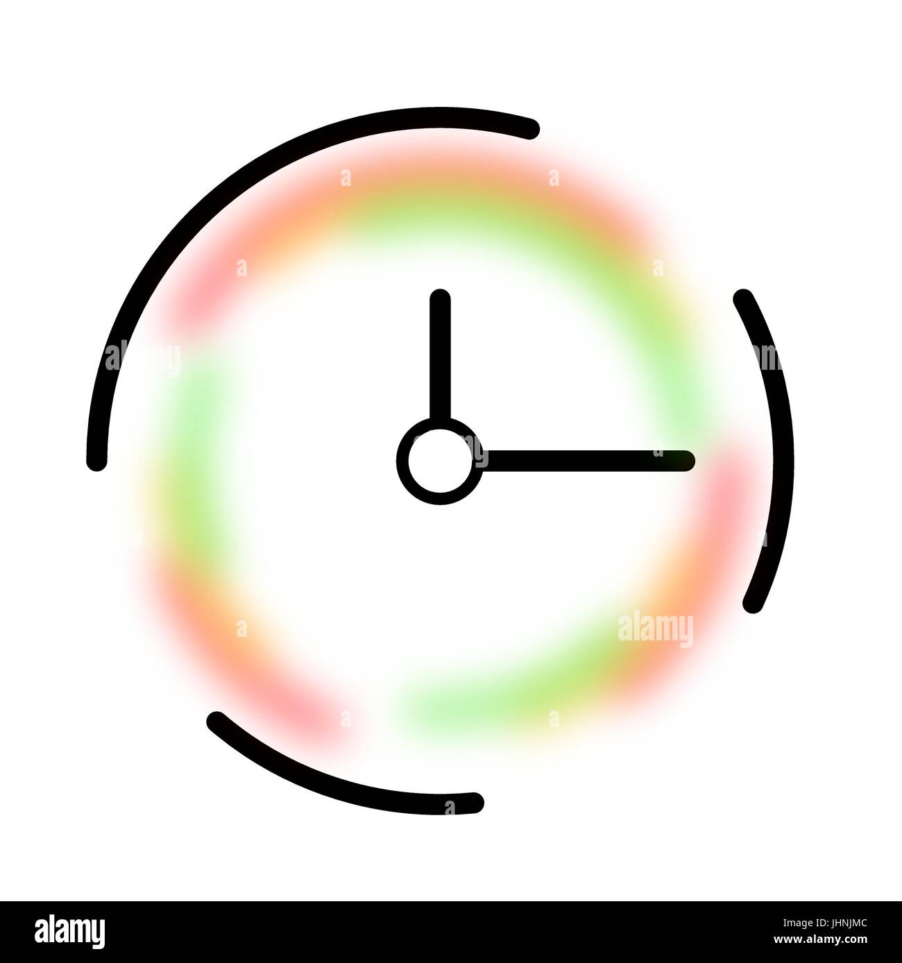 Clock icon with colorful circles Stock Vector Image & Art - Alamy