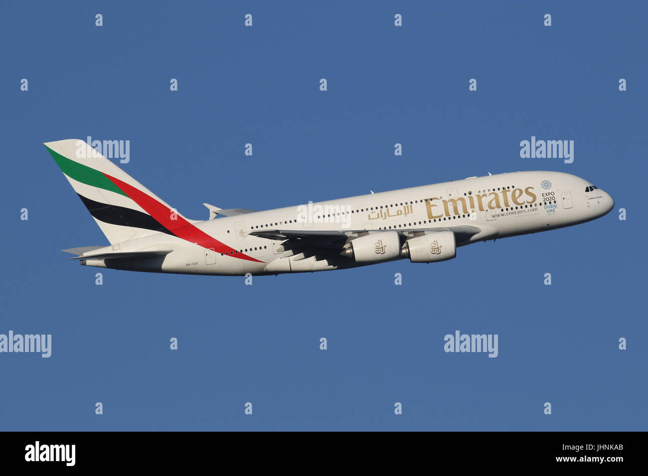 emirates a380 Stock Photo