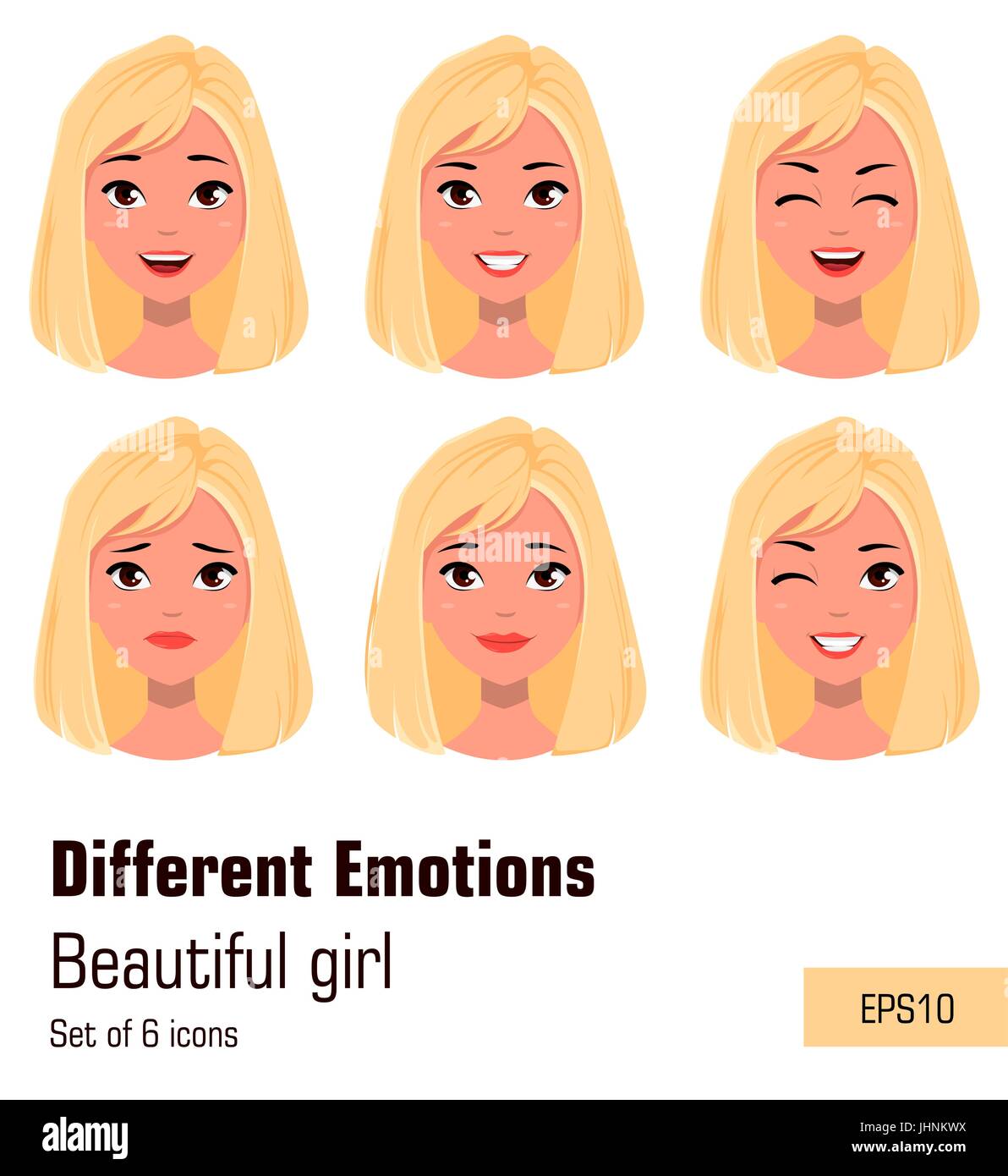 Girl face expressions Cut Out Stock Images & Pictures - Alamy
