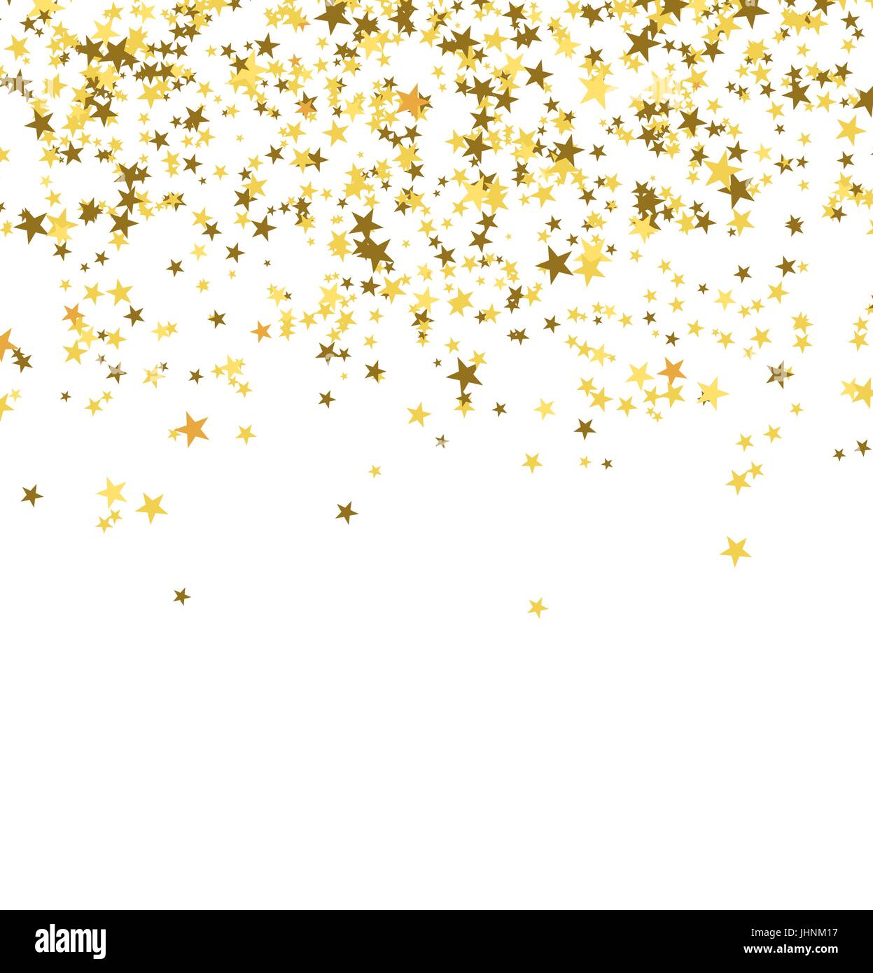 Abstract background with many falling gold stars Vector Image