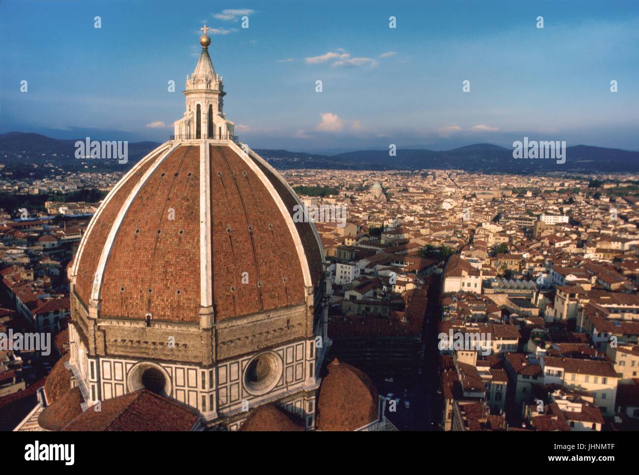 Florence, town panorama with the dome of Santa Maria del Fiore ...