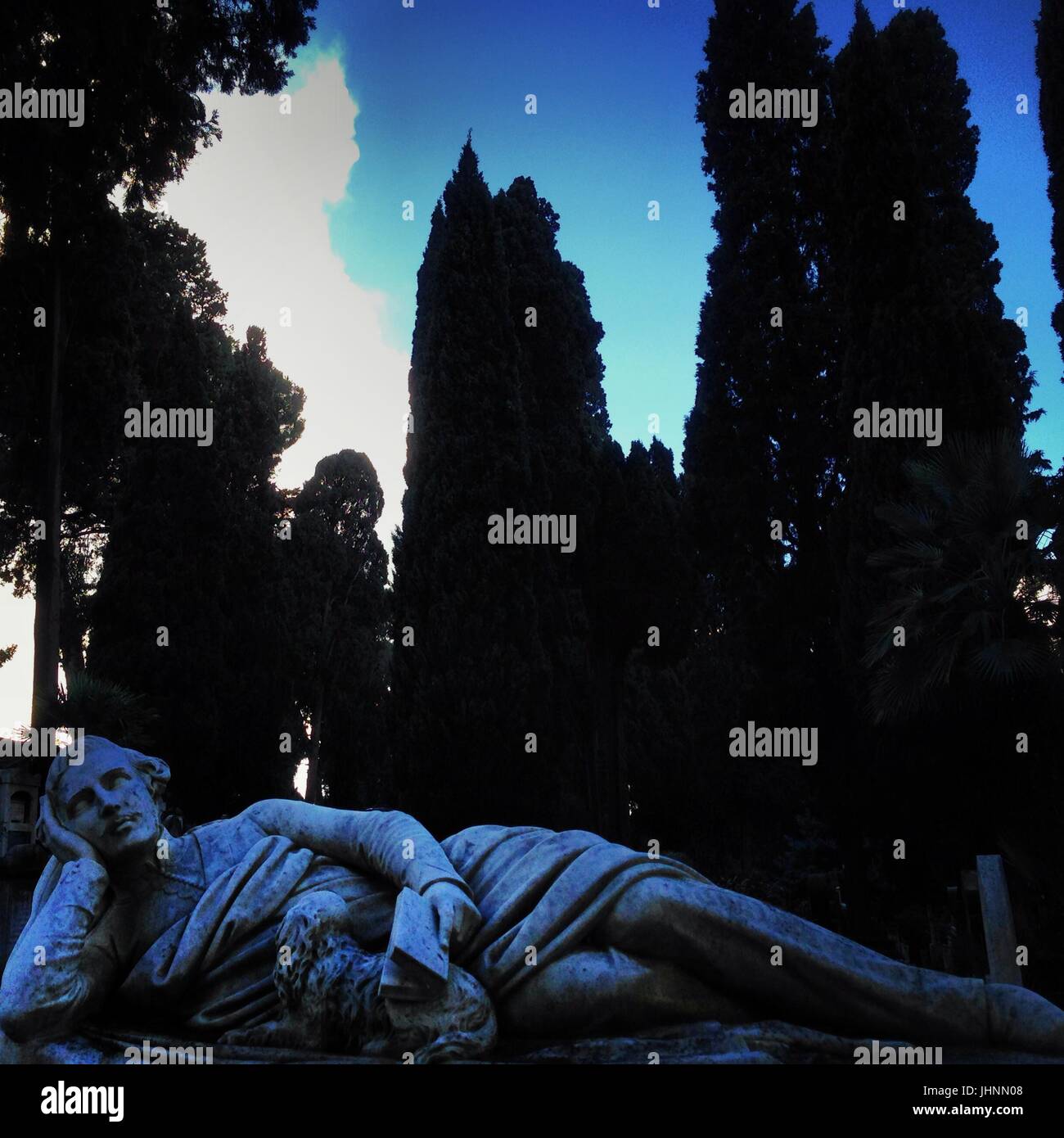 Goodnight, statue in Protestant Cemetery, Cimitero Acattolico, Ostiense  quarter - Rome    Credit © Anna Retico/Sintesi/Alamy Stock Photo Stock Photo