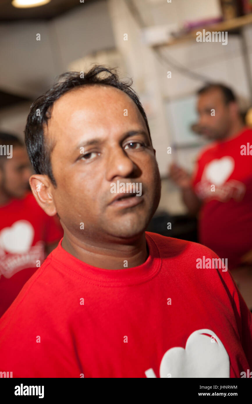 Staff prepare, cook and serve a range of English and Bengali meals at Shazanz Kebab House in