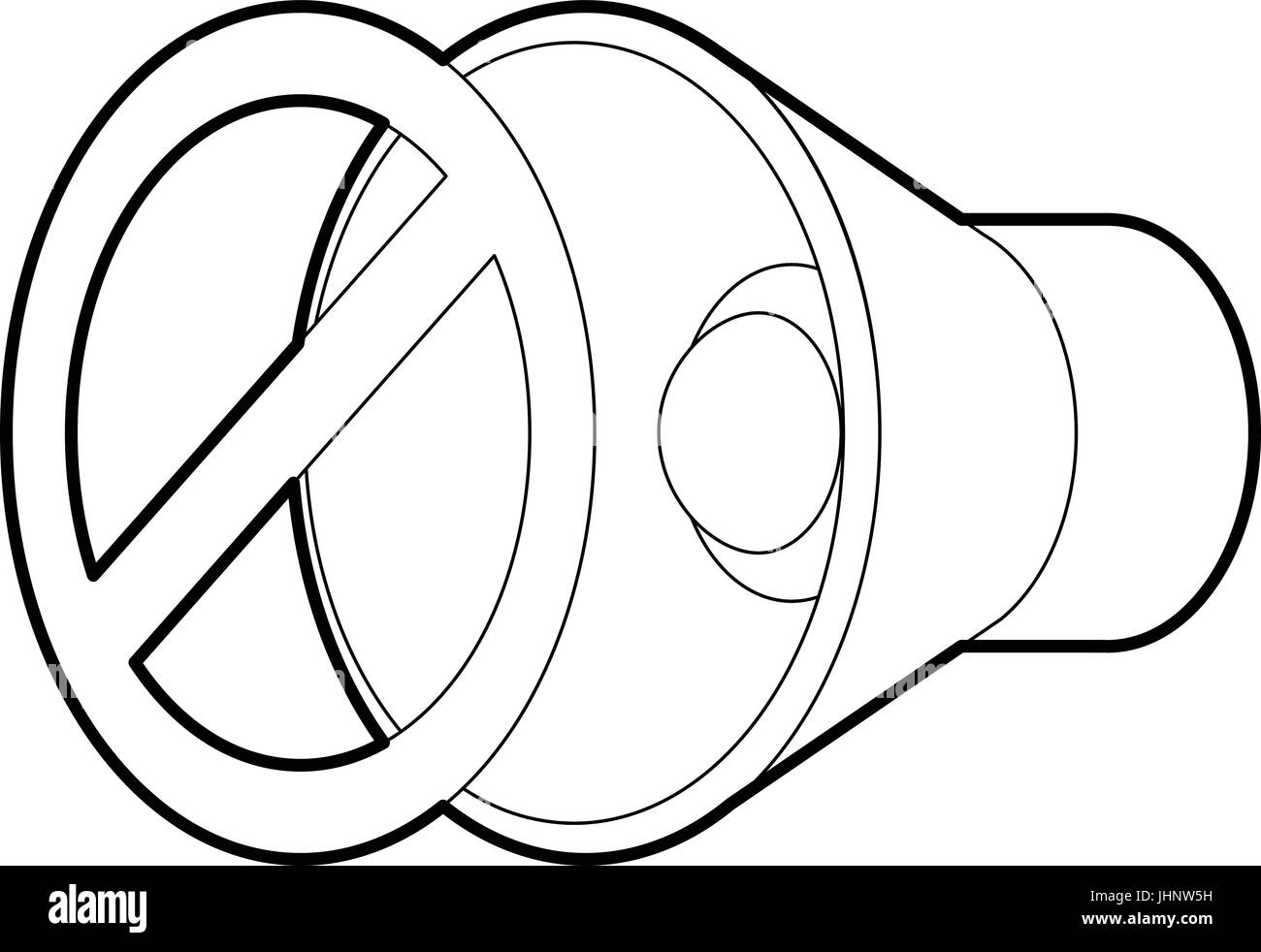 No Sound Mute Icon Outline Style Stock Vector Image Art Alamy