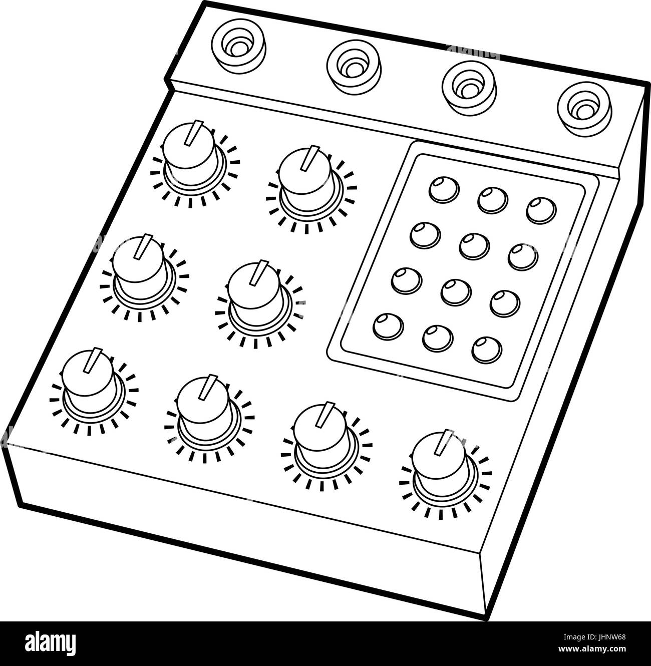 Retro studio equalizer icon, outline style Stock Vector Image & Art - Alamy