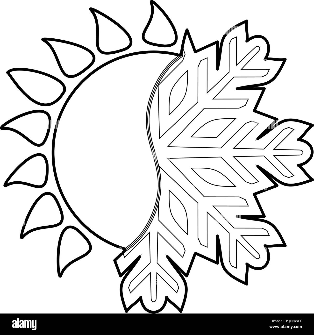 Hot cold icon, outline style Stock Vector Image & Art Alamy
