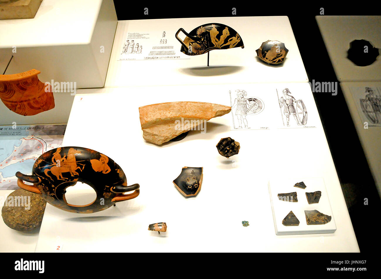 Art & antiquity displays at the Musee D'Historire in Marseille, France on 9/24/2015 Stock Photo
