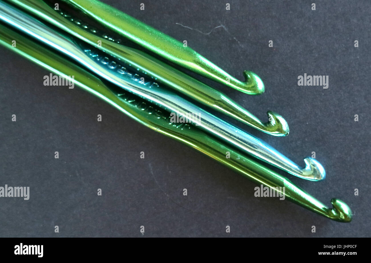 Different size of crochet needle Stock Photo Alamy