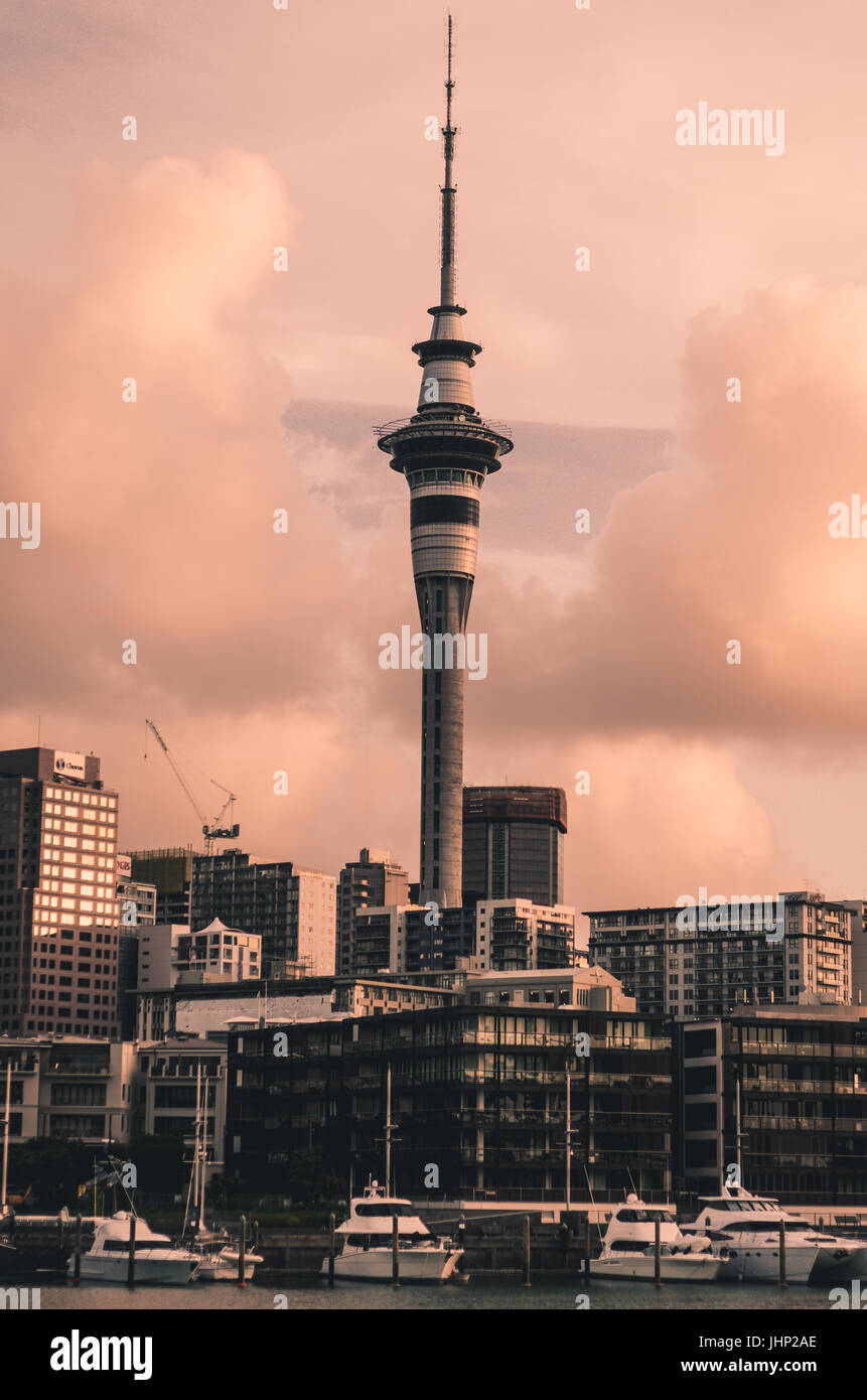 Sky Tower, Auckland, New Zealand Stock Photo