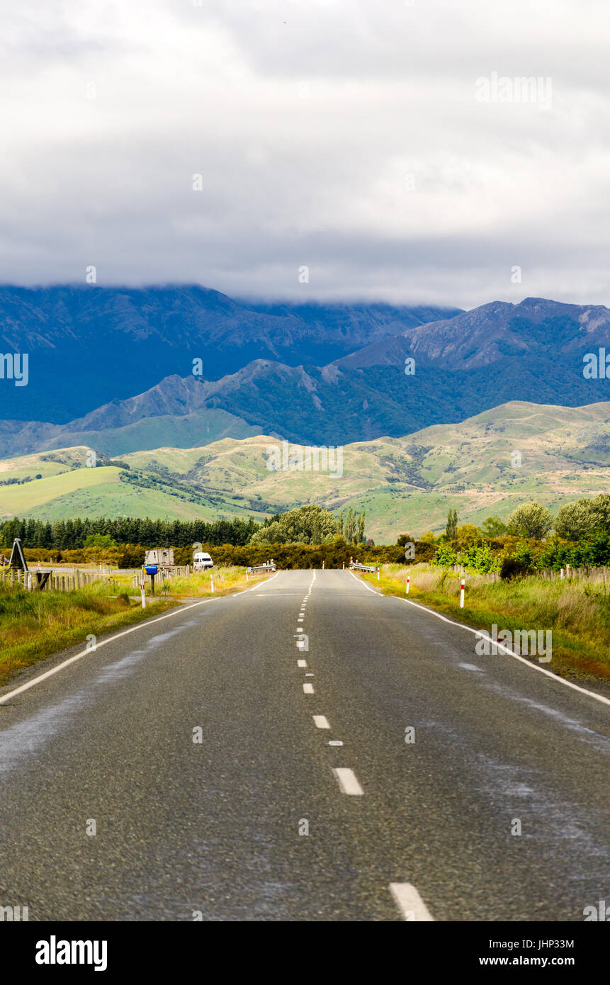 Scenic Drive Through South Island, New Zealand Stock Photo - Alamy