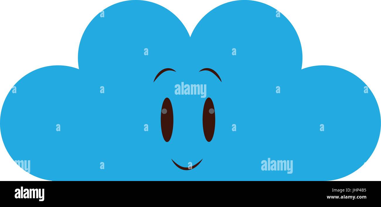 kawaii cloud weather climate meteorology icon Stock Vector Image & Art ...