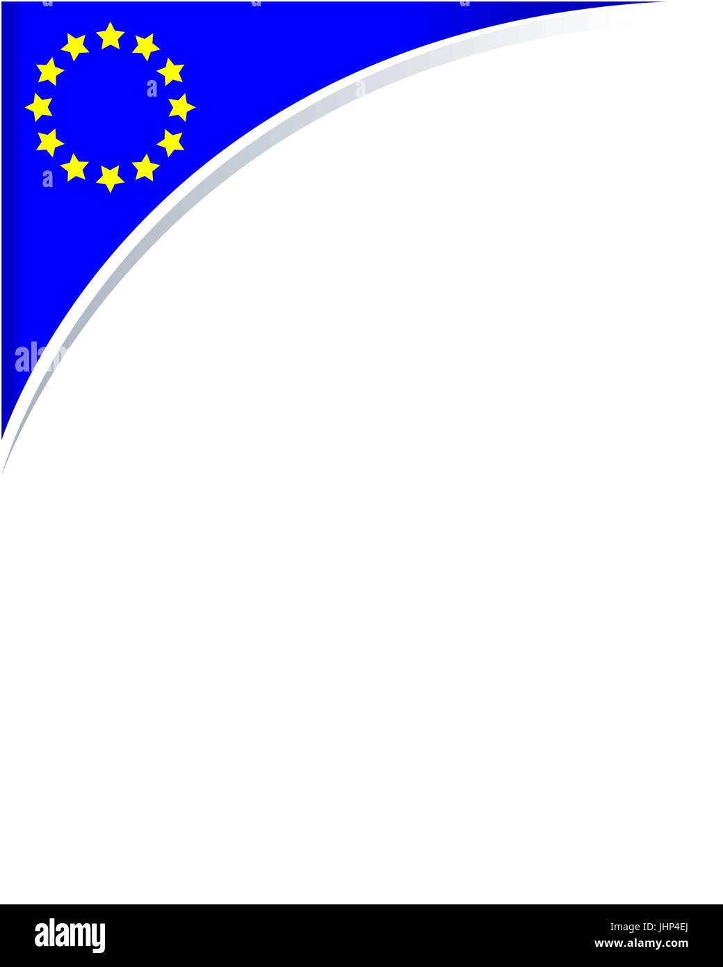 European Union flag frame corner Stock Vector