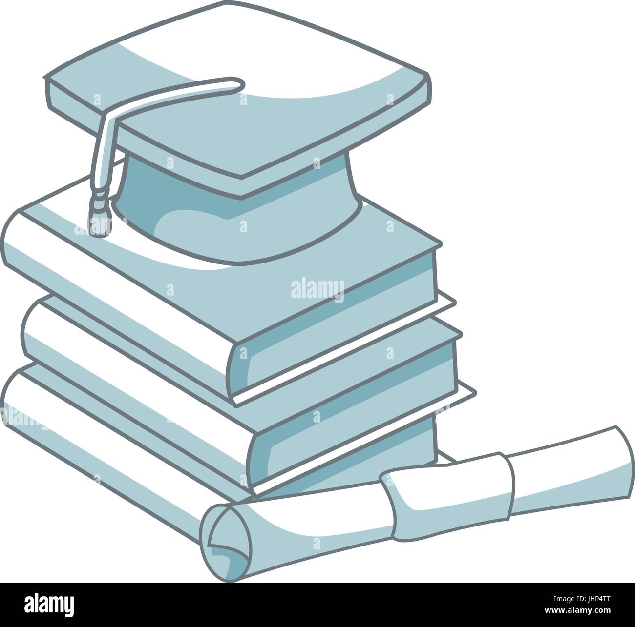 back to school book graduation cap and certificate Stock Vector Image ...