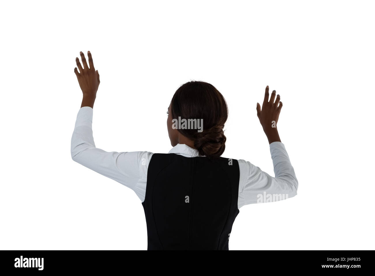Black woman rear view glass hi-res stock photography and images - Alamy