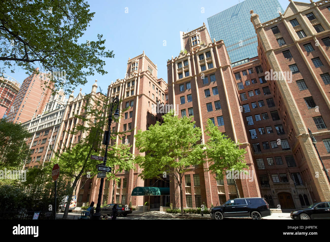 the manor  tudor city apartment complex New York City USA Stock Photo