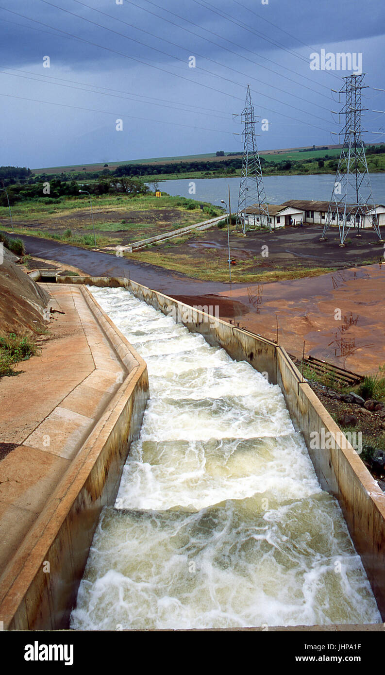 Environment; pisciculture; ladder in hydroelectric plant; Interior of São Paulo Stock Photo