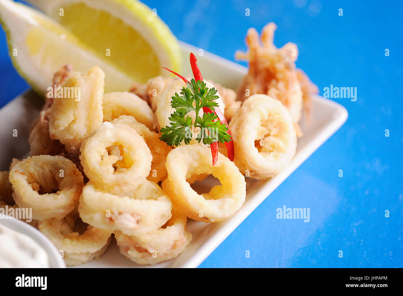 Deep Fried Calamari Rings Stock Photo - Alamy