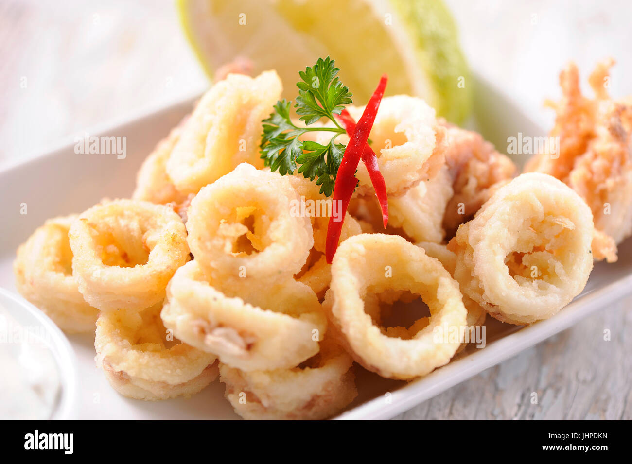 Deep Fried Calamari Rings Stock Photo - Alamy