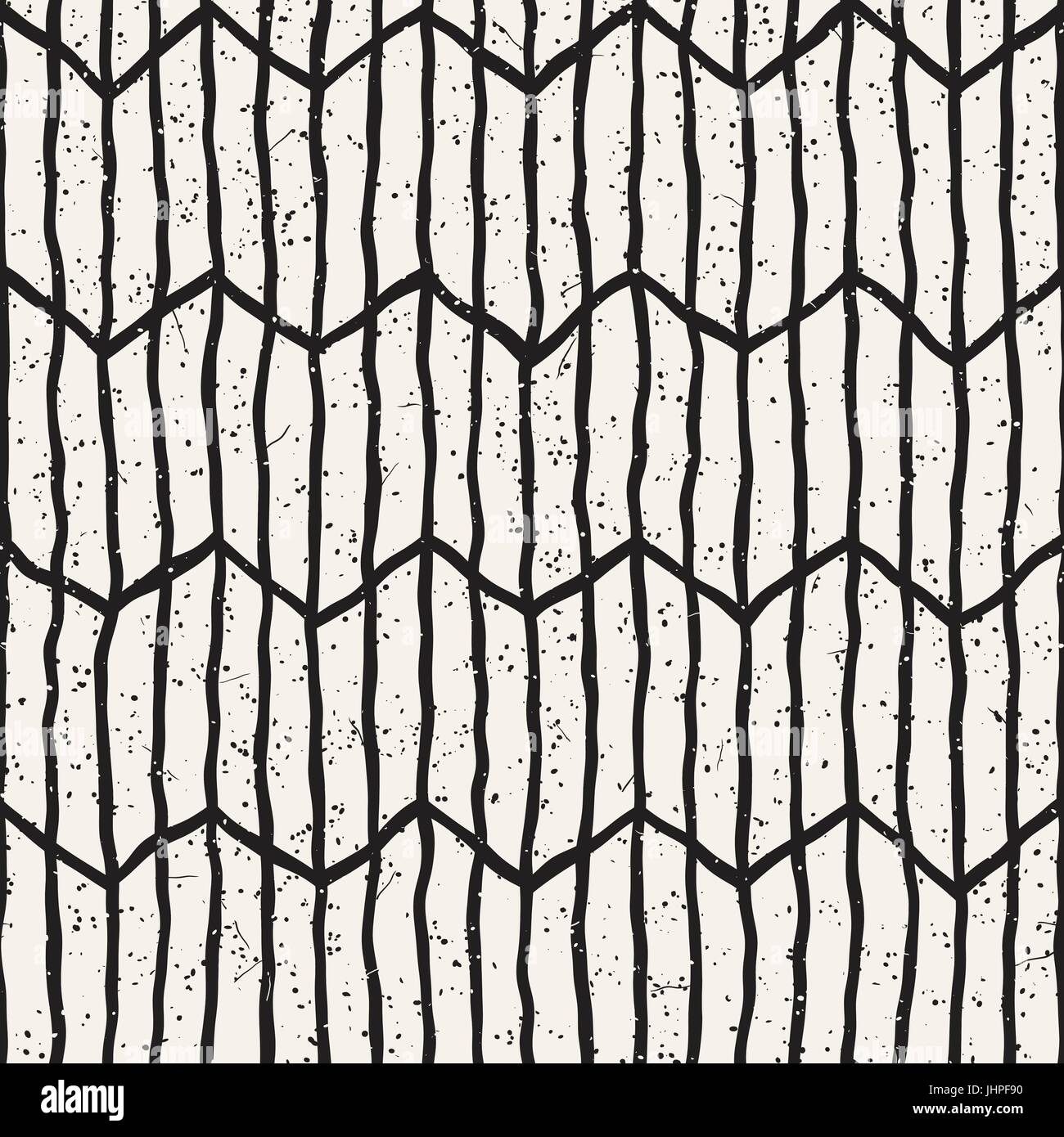 Seamless pattern with hand drawn brush strokes. Ink doodle grunge ...